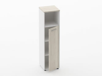 Шкаф 3 узкий закрытый с нишей Deka 10.16.13Пр Дуб Сантана светлый/Белый