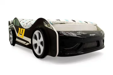 Кровать-машинка Супра Черная