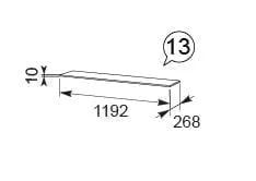 Полка навесная Виктория 13