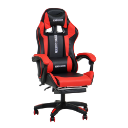 Кресло 1206 KINGQUEEN цвет черный/красный с массажем 1206-black-red-mass