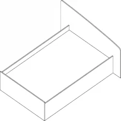 Полутороспальная кровать Проспект Гм.КР-15 вишня