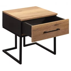 Тумба прикроватная Loft Дуб табак/Графит