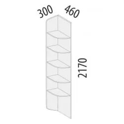 Стеллаж для игрушек Эверест 500.05 правый Дуб Кронберг/Белый шпон