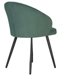 Стул обеденный DOBRIN NAOMI (ЭМАЛЬ ЧЕРНЫЙ МУАР велюр Catania Izumrud)