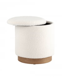 Пуф с ящиком Холли S Тедди белый