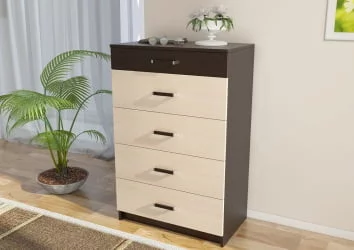 Комод Вега К-05 Венге/Дуб молочный