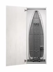 Узкий шкаф в прихожую Iron Slim Print (левый) Беленый дуб