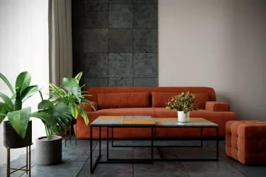 Придиванный столик Фьюжн квадро Дуб американский/серый бетон