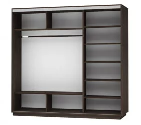 Шкаф-купе трехдверный Экспресс Трио Элемент 2400х2200h Дуб венге