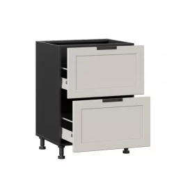 Тумба кухонная 600 с 2 ящиками ЛЮКС (4) Джамис ЛД 296.900.000.163 Черный Кашмир