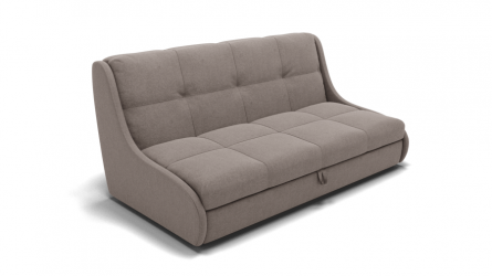 Диван Куба 1950 (ЗР) Цвет фасада: Серо коричневый; Тип: Прямой; Материал фасада: Металл/Велюр