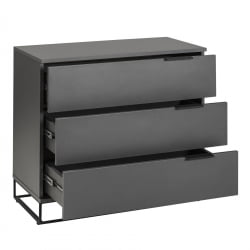 Комод 3 ящика CITY 400955801h Графит
