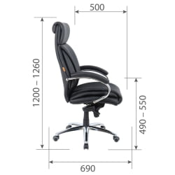 Кресло для руководителя CHAIRMAN CH423 кожа Черный