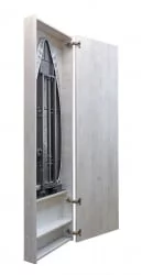 Узкий шкаф в прихожую Iron Box (правый) Беленый дуб