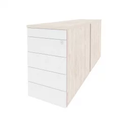 Тумба двойная приставная / опорная (TIP-ON) ONIX O.TPO-2.8 TIP Денвер Светлый/Белый