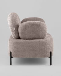 Кресло Кэнди ткань с подлокотниками букле капучино