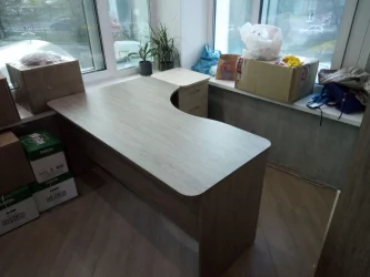 Стол угловой Glassy 1.14.16Л Дуб Верцаска