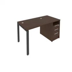 Рабочая станция с опорной тумбой Metal System Б.РС-СТП -1.1 Венге/Антрацит