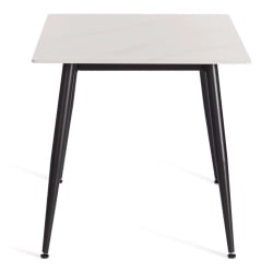 Обеденный стол Austen/Остин столешница керамика (матовая) /опоры металл, белый/черный, 120х80х75см