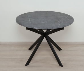 Круглый раздвижной стол Орфей 49.1 Мрамор темный