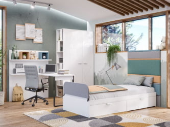 Детский шкаф для одежды Милтон ЛД 537.040.000 Белый