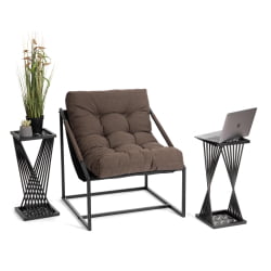 Журнальный стол Osteria/Остерия металл, черный, 25,5х25,5х59 см