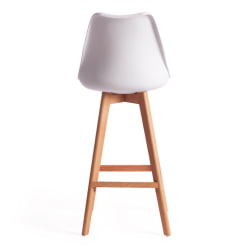 Стул барный TULIP BAR (mod. C1014H) / 1 шт. в упаковке пластик/дерево, 57 х 48 х 104 см, белый 018 /натуральный