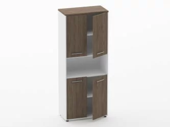 Шкаф 4 широкий закрытый с нишей Дека 10.19.121 Дуб Верцаска/Белый / Deka