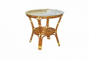 Стол Багама круглый без плетеной столешницы Bahama молочный шоколад