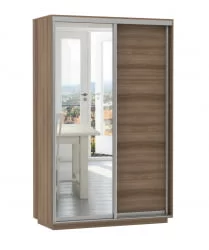 Шкаф купе 2-ух дверный Экспресс Хит Медиум Ясень шимо темный