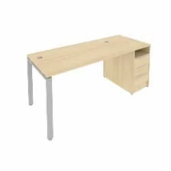 Рабочая станция с опорной тумбой Metal System Б.РС-СТП -1.3 Акация/Серый