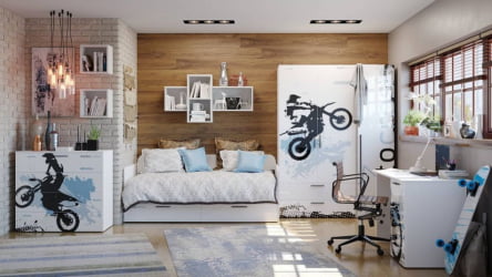 Стеллаж тип 1 Мотокросс ЛД 535.130.000 Серый шелк