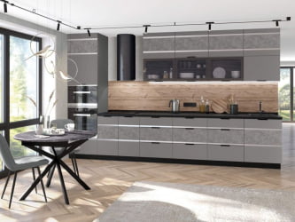 Стол с 3-мя ящиками системы Hettich Грейс 105.90 Оникс Кубанит