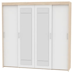 Шкаф-купе Т-5-230х235х45-М(ДСС-Белый-3) / T-5-230х235х45-M(ДСС-Белый-3)