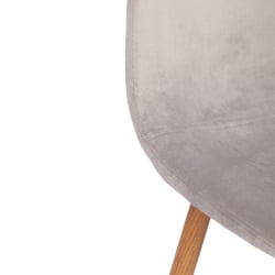 Стул BREEZE (mod. 4724) вельвет/металл, 44 х 53 х 87 см, Light grey (светло-серый) HLR14 / натуральный