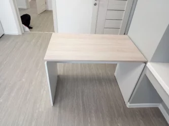 Стол прямой Deka ЛДСП каркас 75.06.10 Дуб Сантана светлый/Белый