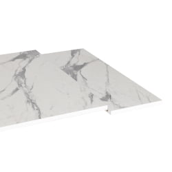 Раздвижной стол VIGO ЛДСП/HPL/металл, 120 x 80 x 30 х 30 х 75 см, Мрамор светлый/белый