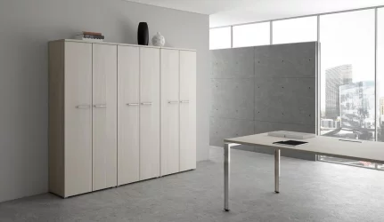 Стол рабочий, прямолинейный три опоры, левый GLOSS LINE НСТЛ-О.985 Ivory