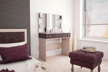 Туалетный столик Ясень шимо светлый/Лиственница темная