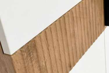 Шкаф однодверный Бери MPR-023 Дуб крафт золотой/белое дерево