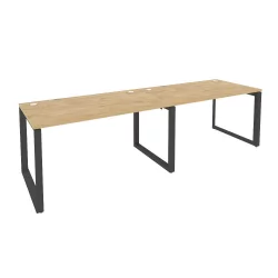 Рабочая станция на О-образном м/к ОНИКС О.МО-РС-2.3.8 Тиквуд светлый/Антрацит / ONIX O.MO-RS-2.3.8