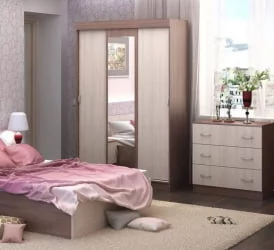 Двустворчатый шкаф Басса ШКК 551 Ясень шимо/дуб сонома