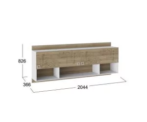 Детский шкаф для игрушек Оксфорд ТД-139.12.21 Ривьера Белый с рисунком