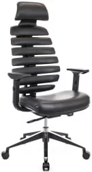 Эргономичное кресло Ergo Black экокожа Черный