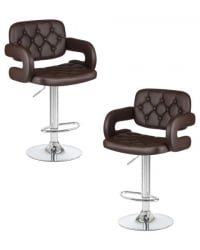 Стул барный ДОБРИН ТИЕСТО (коричневый) 2 шт / DOBRIN TIESTO