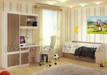 Детская кровать с ящиком для белья Паскаль 01