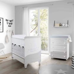 Комод в детскую Micuna Cosmic B-970 White/Ash Grey Stars