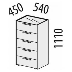 Комод Монако 903.19 Дуб Вотан / Белый шпон / Альпийский белый