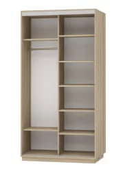 Шкаф-купе двухдверный Экспресс Дуо 1200х2200h Орхидея белая/Дуб сонома