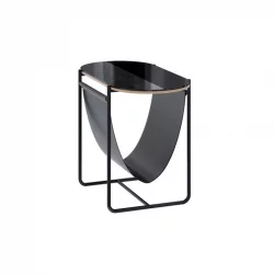 Стеклянный журнальный стол Тип 9 ЛД 451.210.000 Чёрный Камень Пьетро чёрный